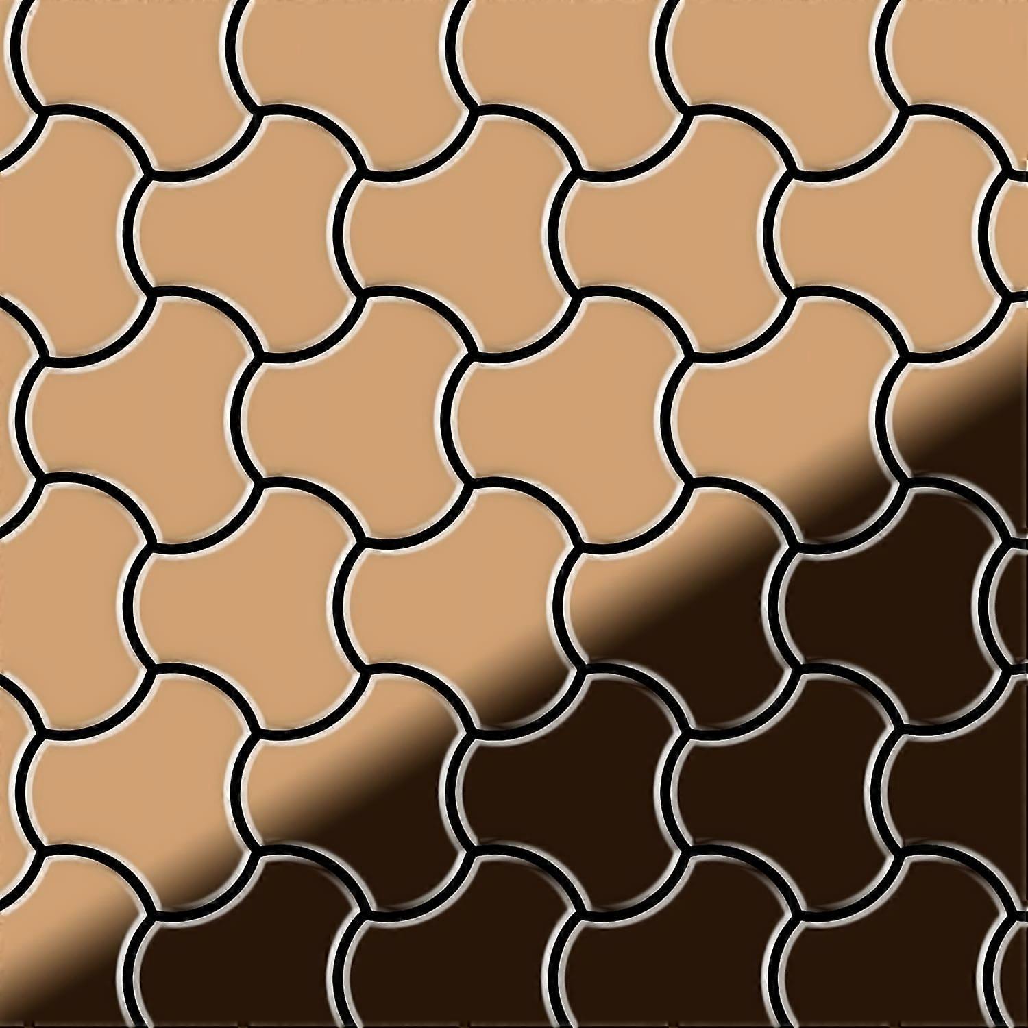 Mosaik Fliese massiv Metall Titan hochglänzend in kupfer 1,6mm stark ALLOY Ubiquity-Ti-AM Designed by Karim Rashid 0,75 m2