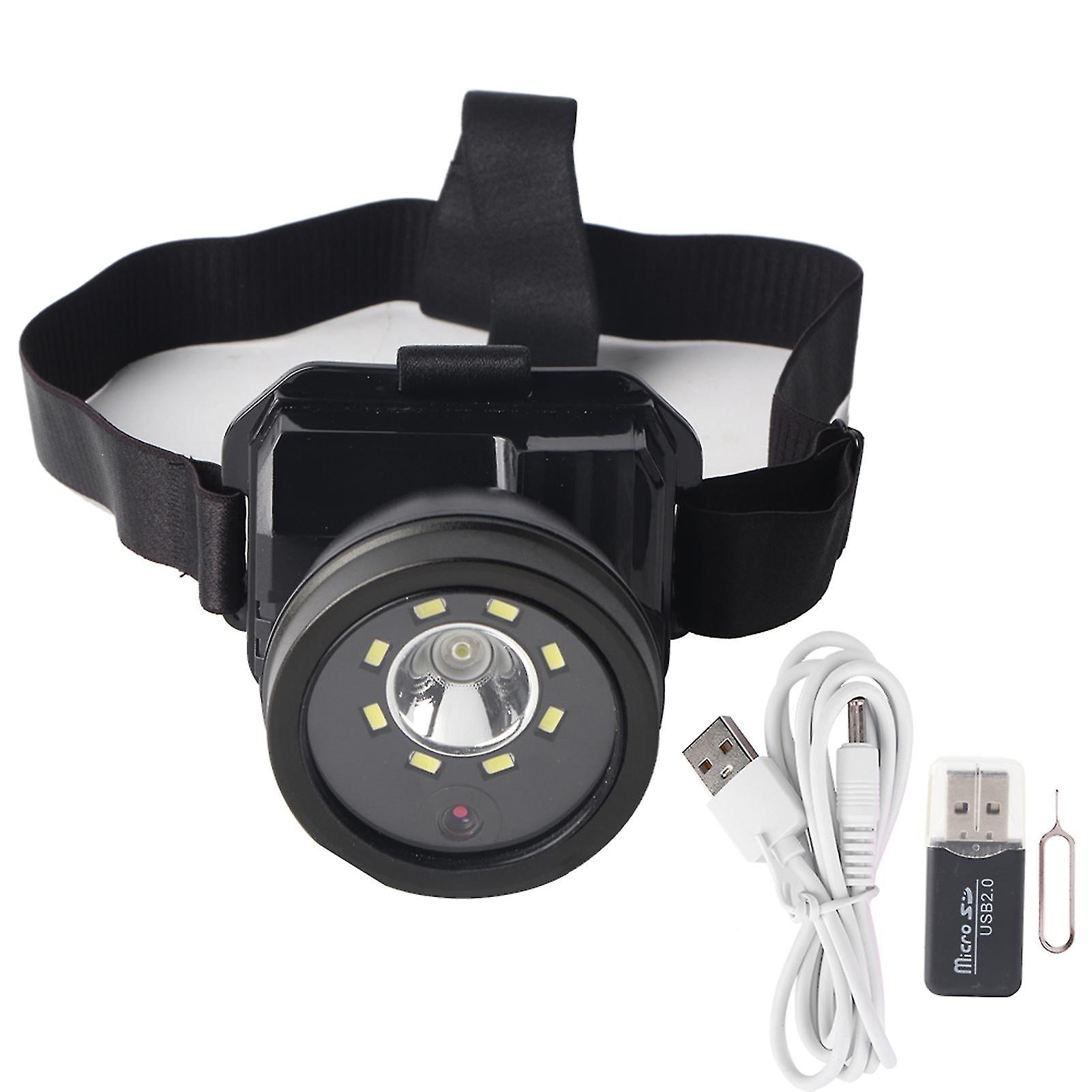 1080P 30fps Head Mounted Video Recorder High Brightness Led Light Lamp With 4000mah Battery(head Mounted Led Video Recorder)