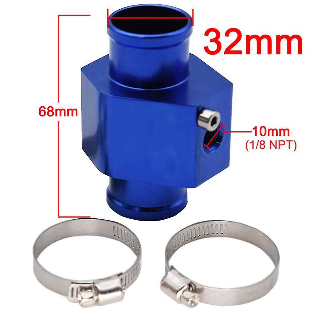 40mm Blue Aluminum Water Temp Sensor Adapter – Fits Radiator Hose For Gauge