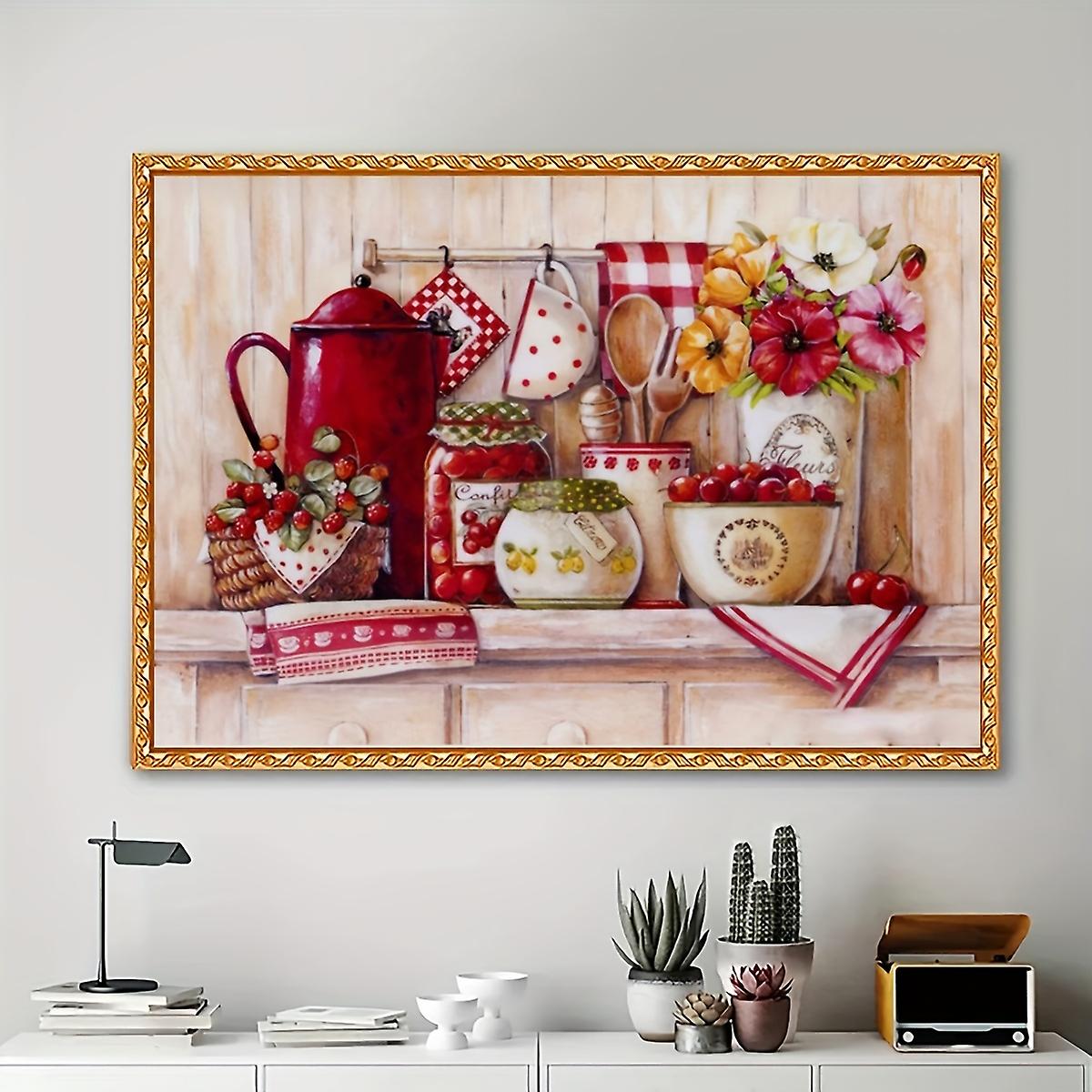 1pc Tableware Bouquet Decorative Painting Full Of Diamonds