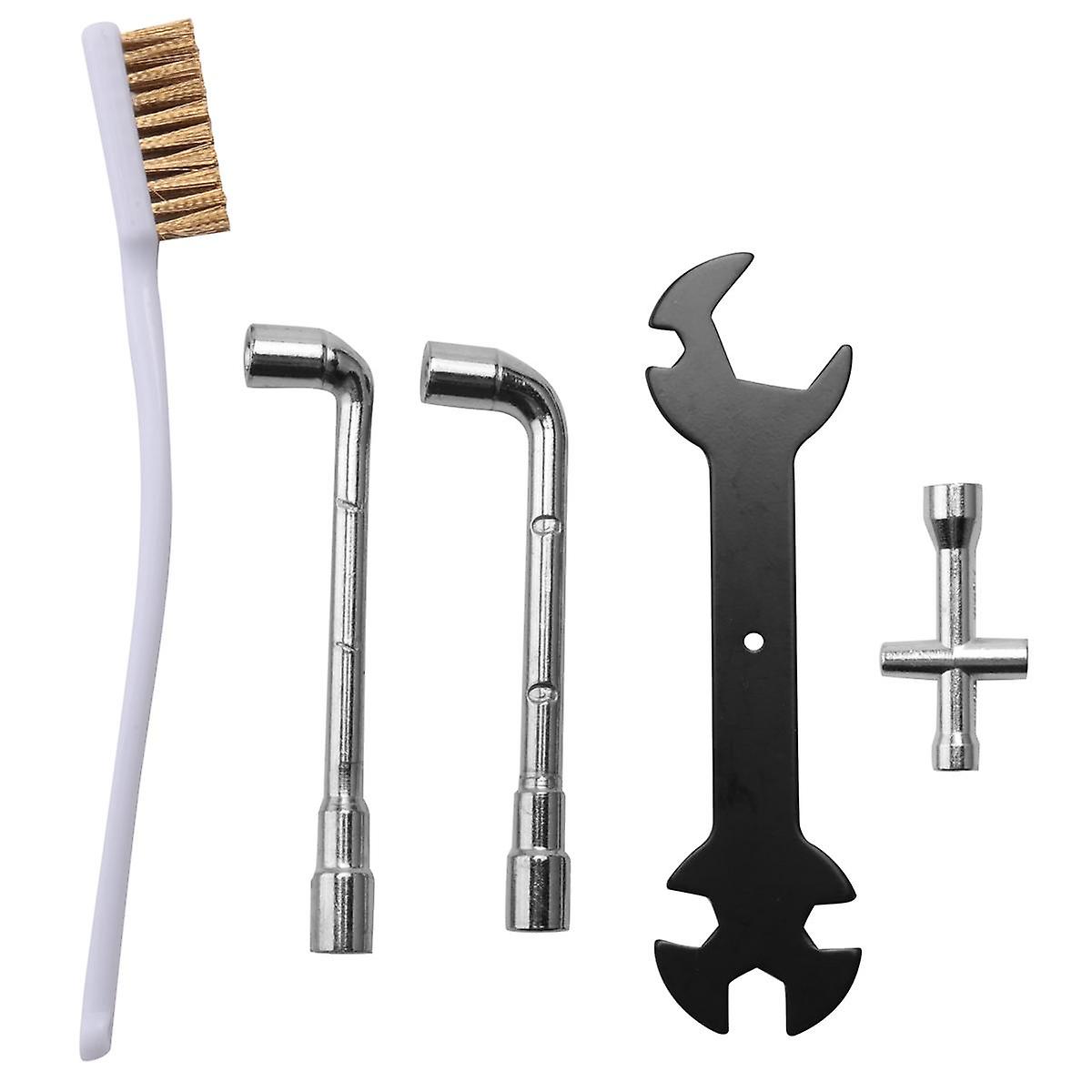 Pack of 5 3D Printer Parts Wrench + Mini Socket + Nozzle Brush + 6 mm 7 mm L Wrench for 3 Tools