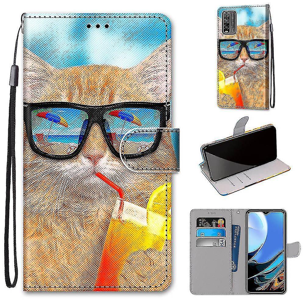 Compatible With Xiaomi Redmi 9t Cat Drinking Soda Mobile Case
