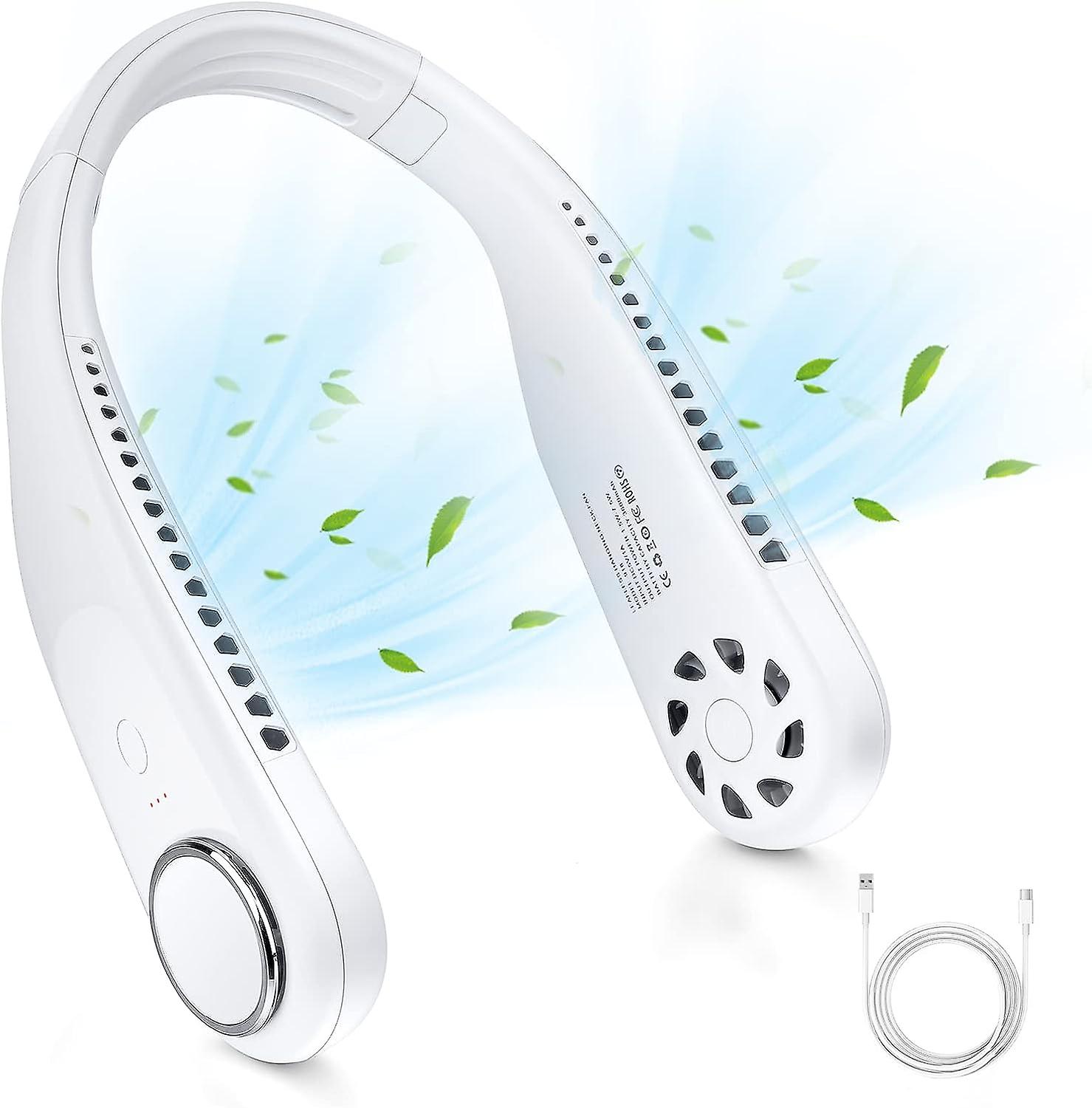 Nekventilator - Bladloos Oplaadbaar (wit)