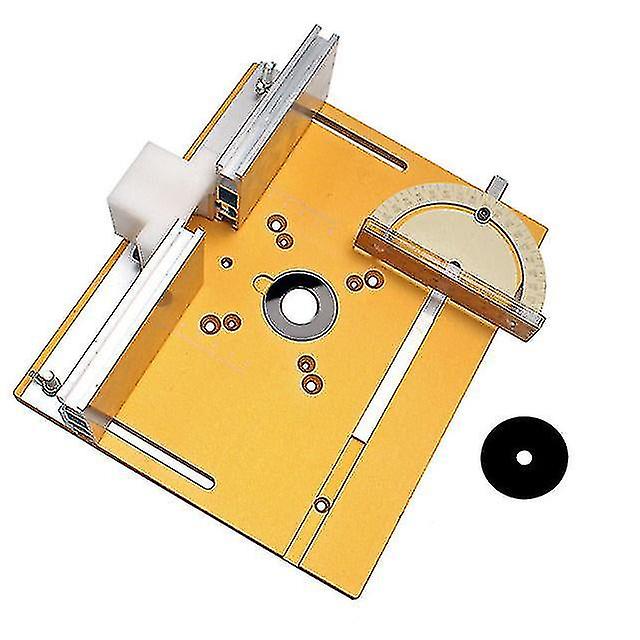 Aluminum Router Table Insert Plate W/miter Gauge For Woodworking Benches Table Saw Multifunctional T
