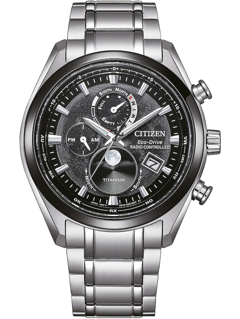 Citizen BY1018-80E Eco-Drive Moon Phase Titanium Radio Controlled Watch