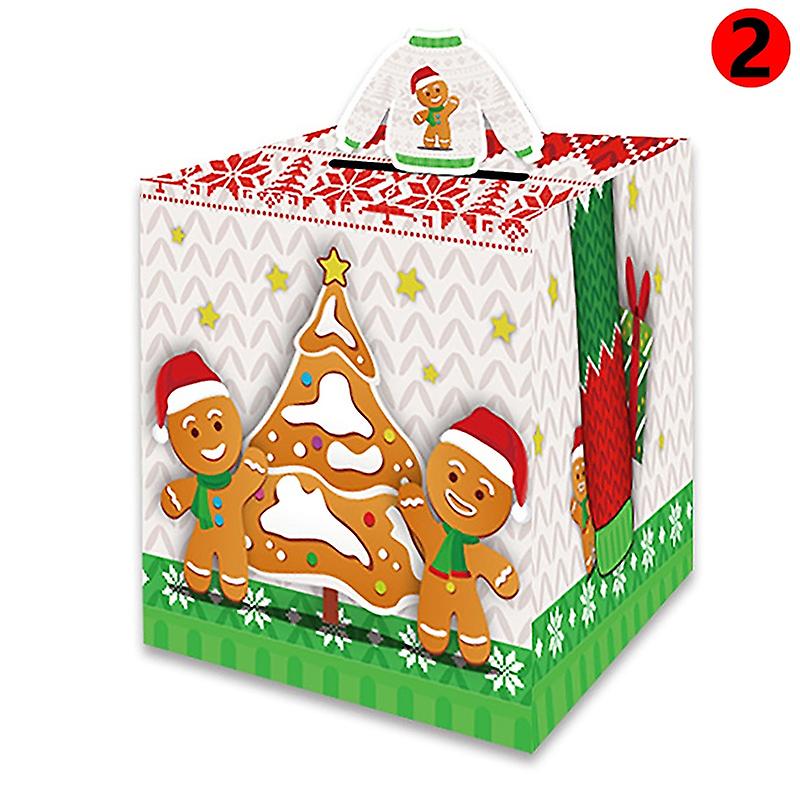 6Pcs Christmas Apple Boxes Bags Present Wrapping Candy Cookie Xmas Box Party