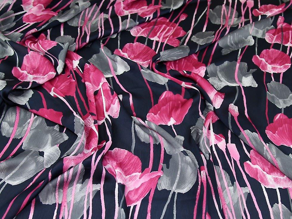 Minerva Crinkle Satin Fabric Pink - per metre