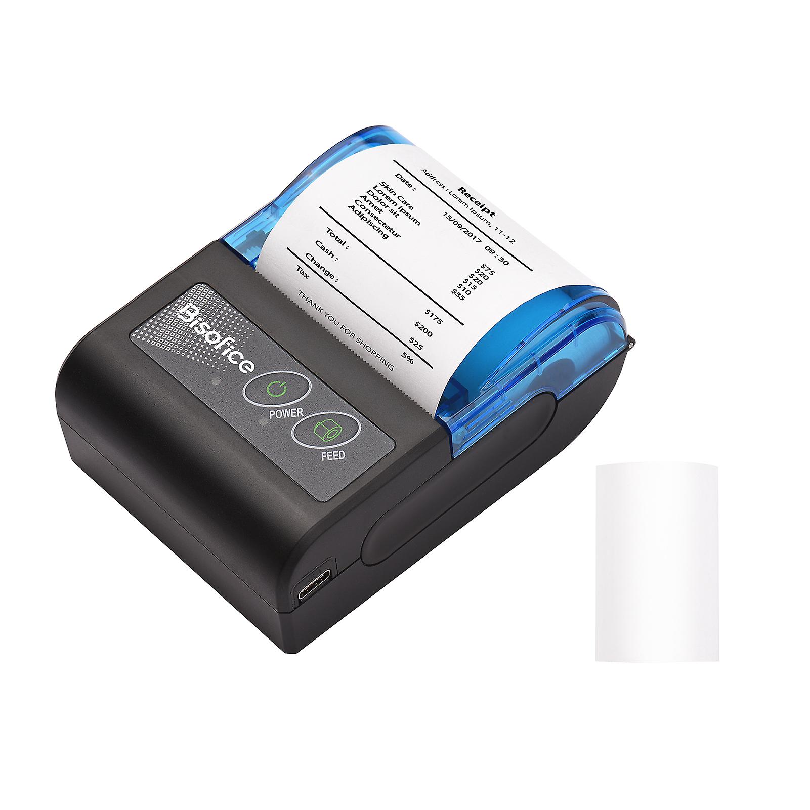 Portable Mini Thermal Printer  2 Inch Wireless Usb Receipt Bill Ticket Printer
