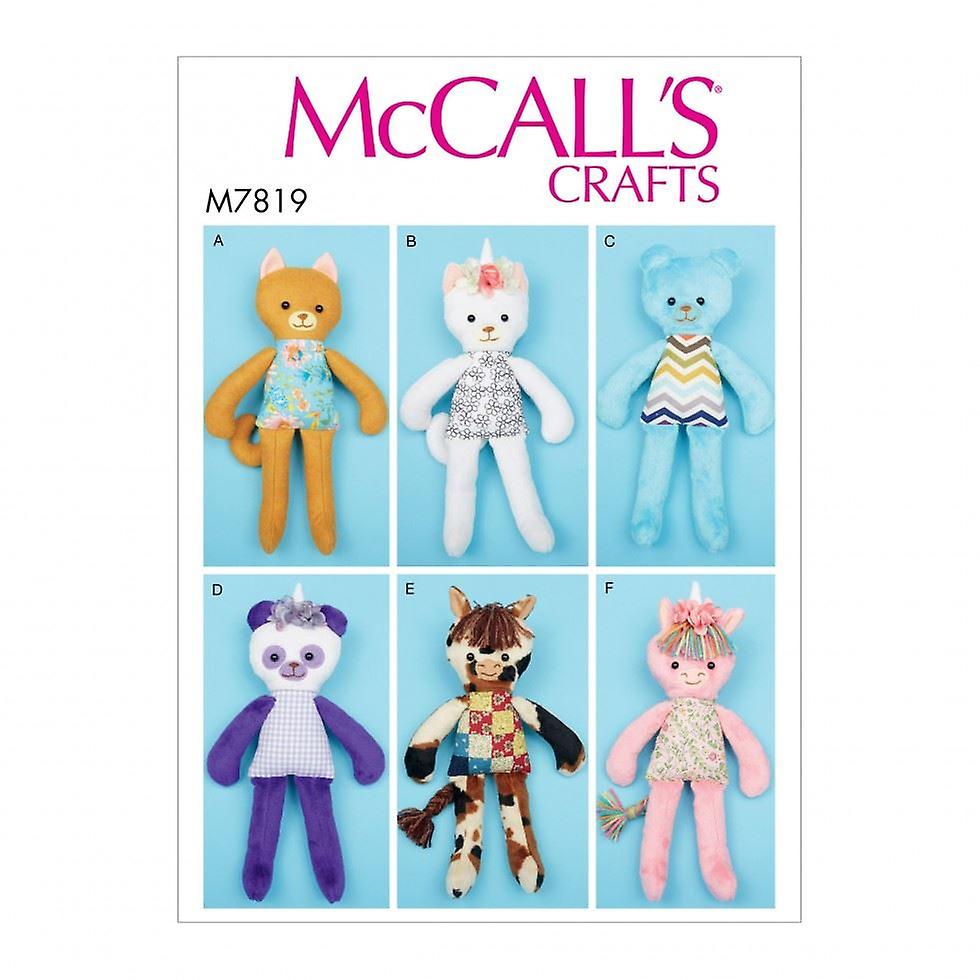 McCalls Sewing Pattern 7819 One Size Toys