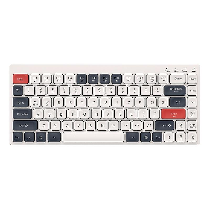 BT100 Portable Dual-mode (BT+2.4GHz) Rechargeable Mini Wireless Keyboard 84-Key