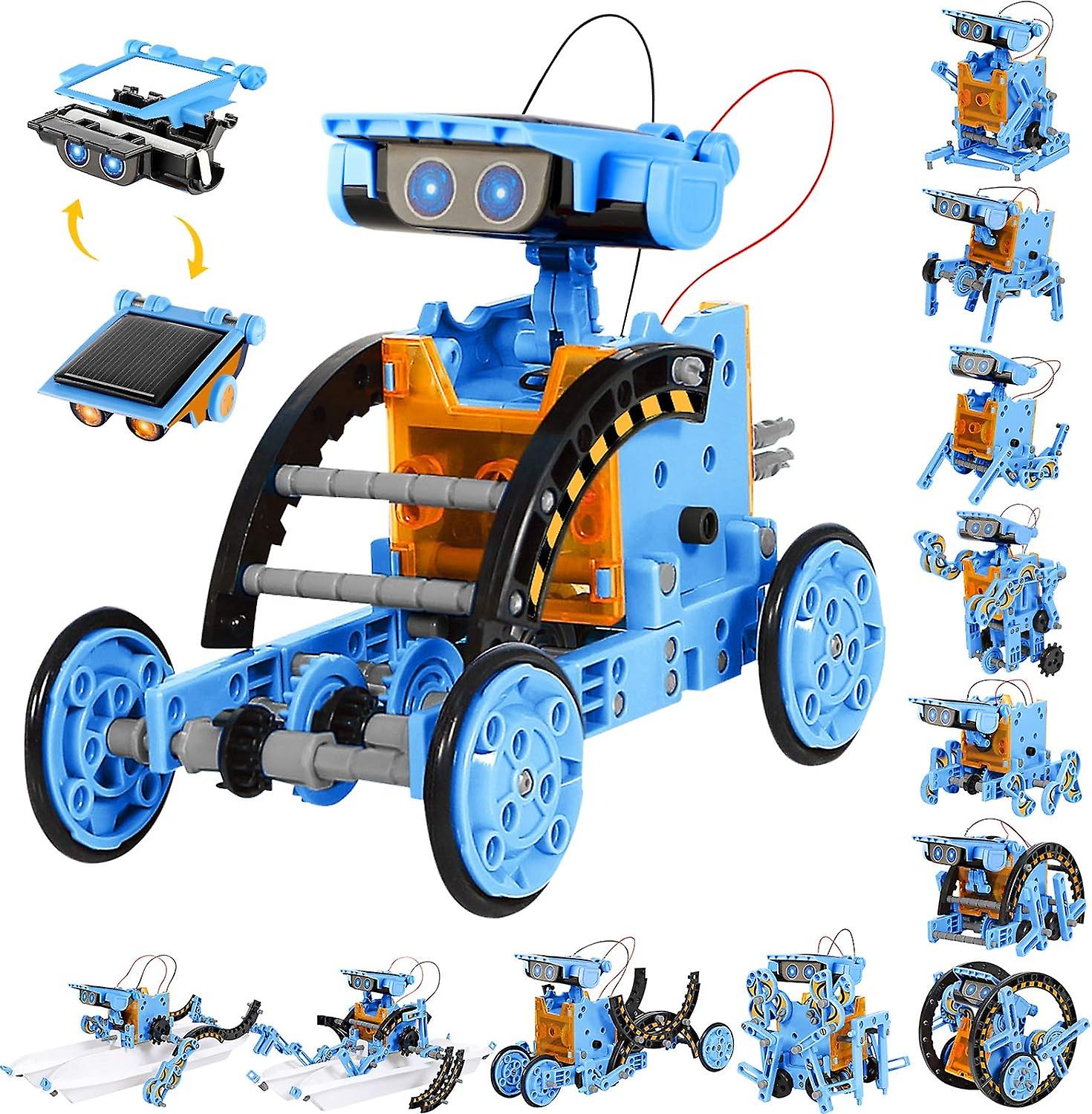 Stem 12-in-1 Education Solar Robot Toys -190 Pieces Diy Building Science Experiment Kit For Kids Aged 8-10 And Older,solar Powered By The Sun