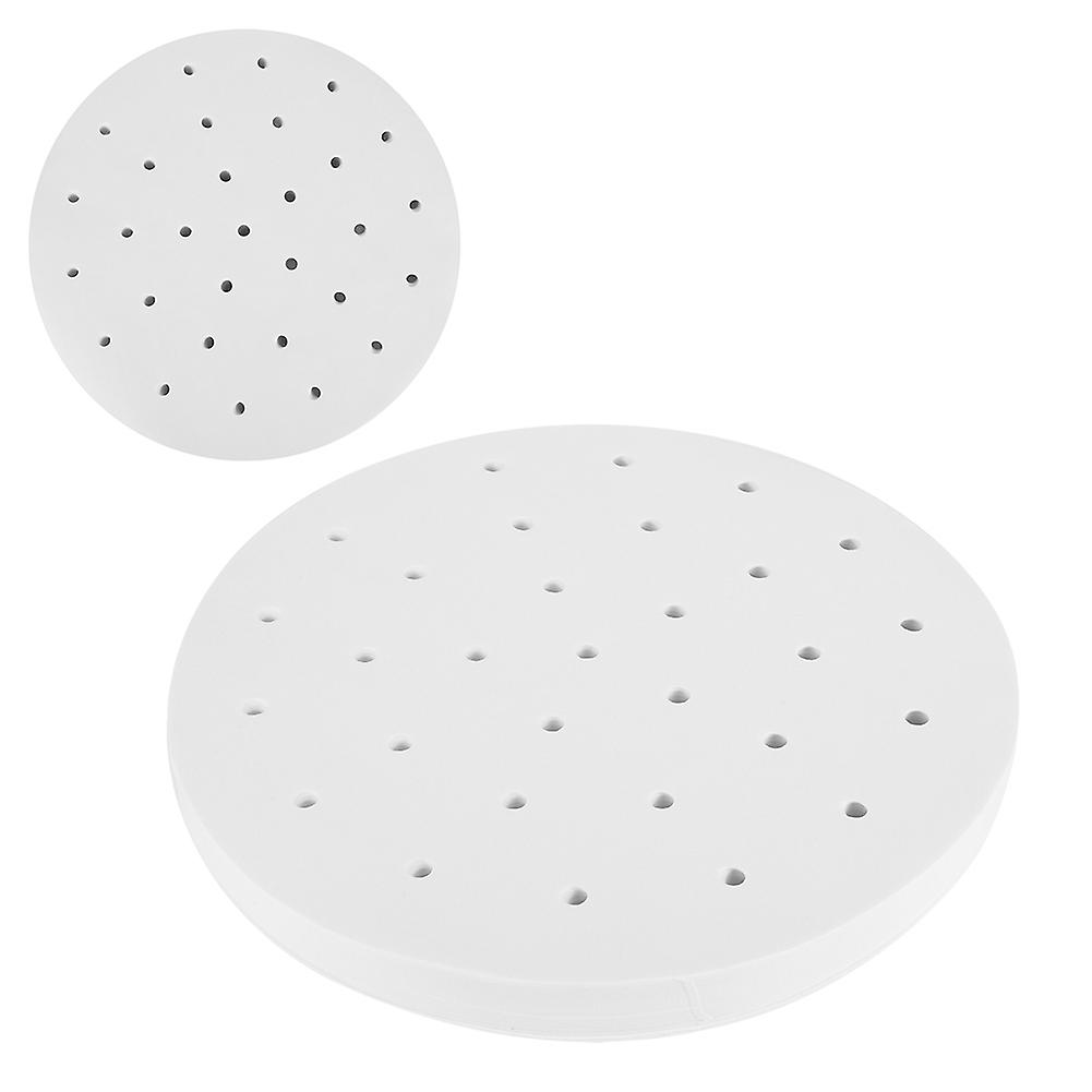 400PCS 24cm White Disposable Perforated Steamer Basket Liners