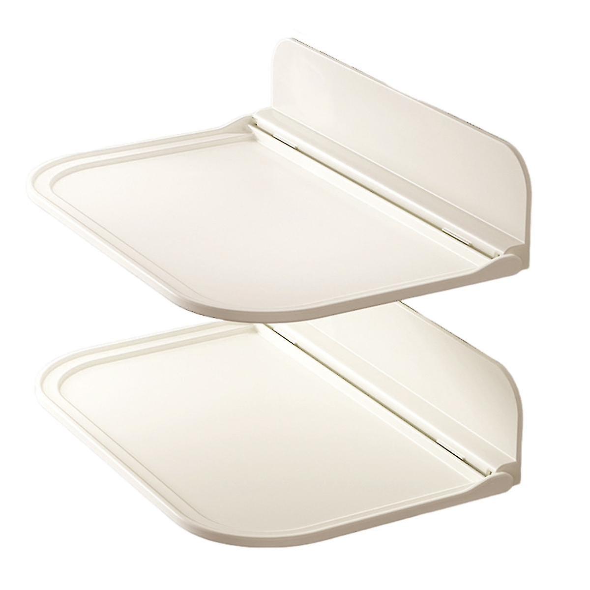 2pcs Portable Bedside Storage Shelf Wall-mounted Rack Foldable Hanging Shelf Kitchen Bathroom Storage Holder,b