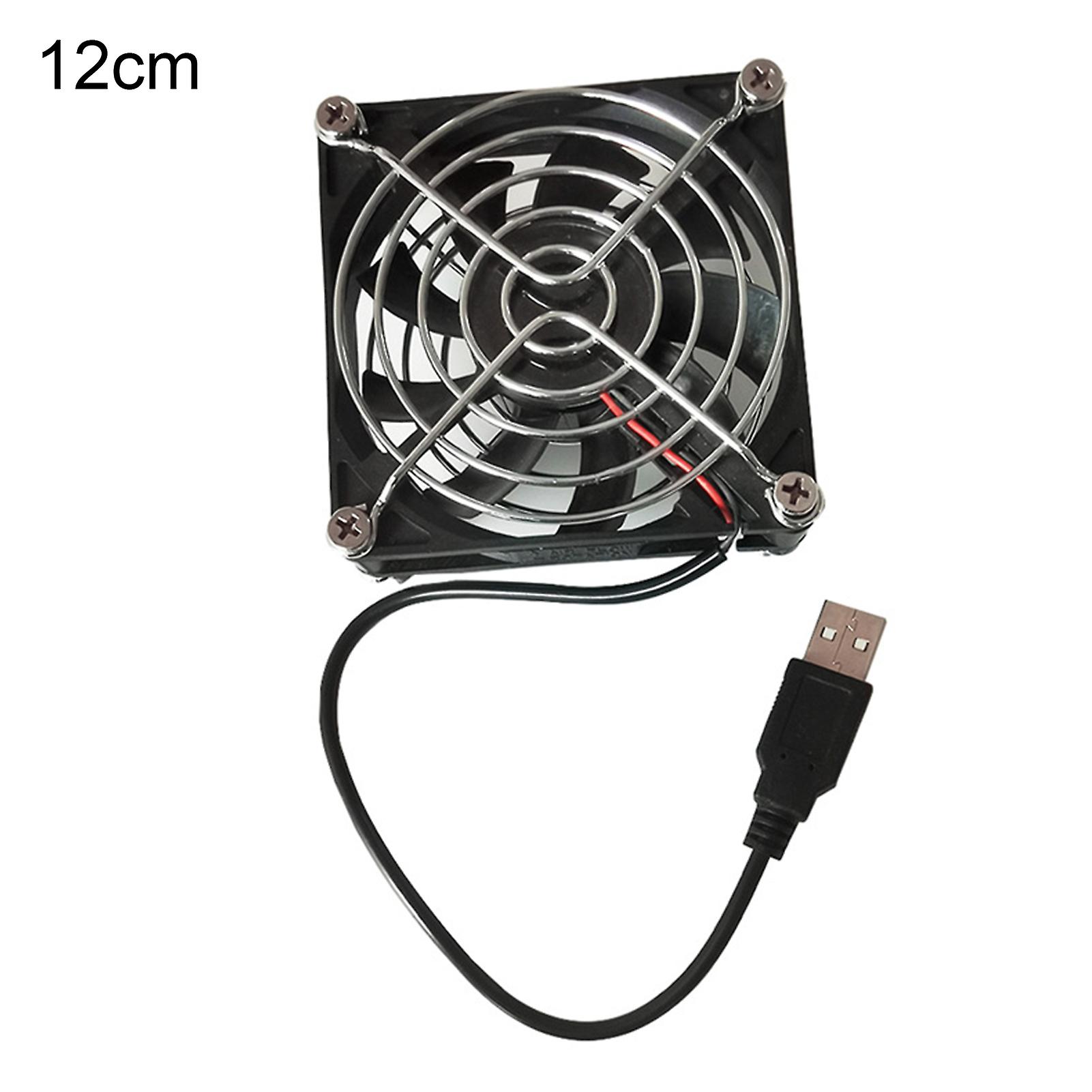 Cooling Fan USB Powered Low Noise 5V 8cm/12cm PC Computer Heatsink for Router