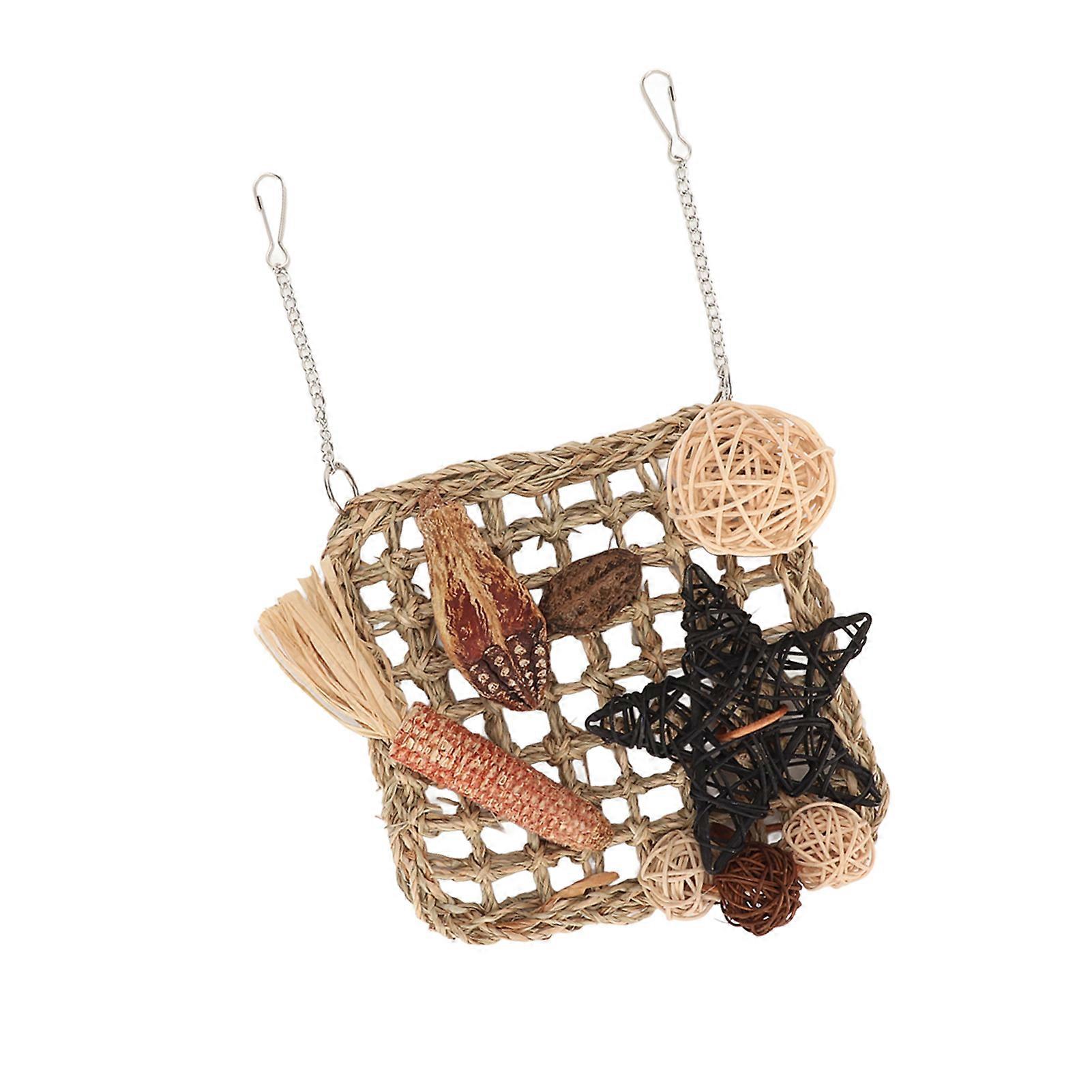 Bird Foraging Wall Toy Parrot Climbing Hammock 18x31cm