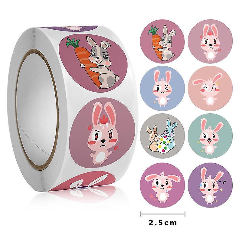 500PCS Easter Stickers Roll Stickers Easter Self-Adhesive Decorative Stickers
