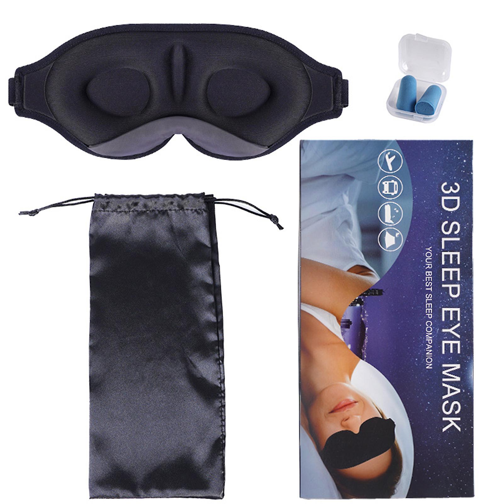 Lightweight 3D Eyes Mask Cover No Pressure Soft Padded Eye-Shade for Business Trip/Home