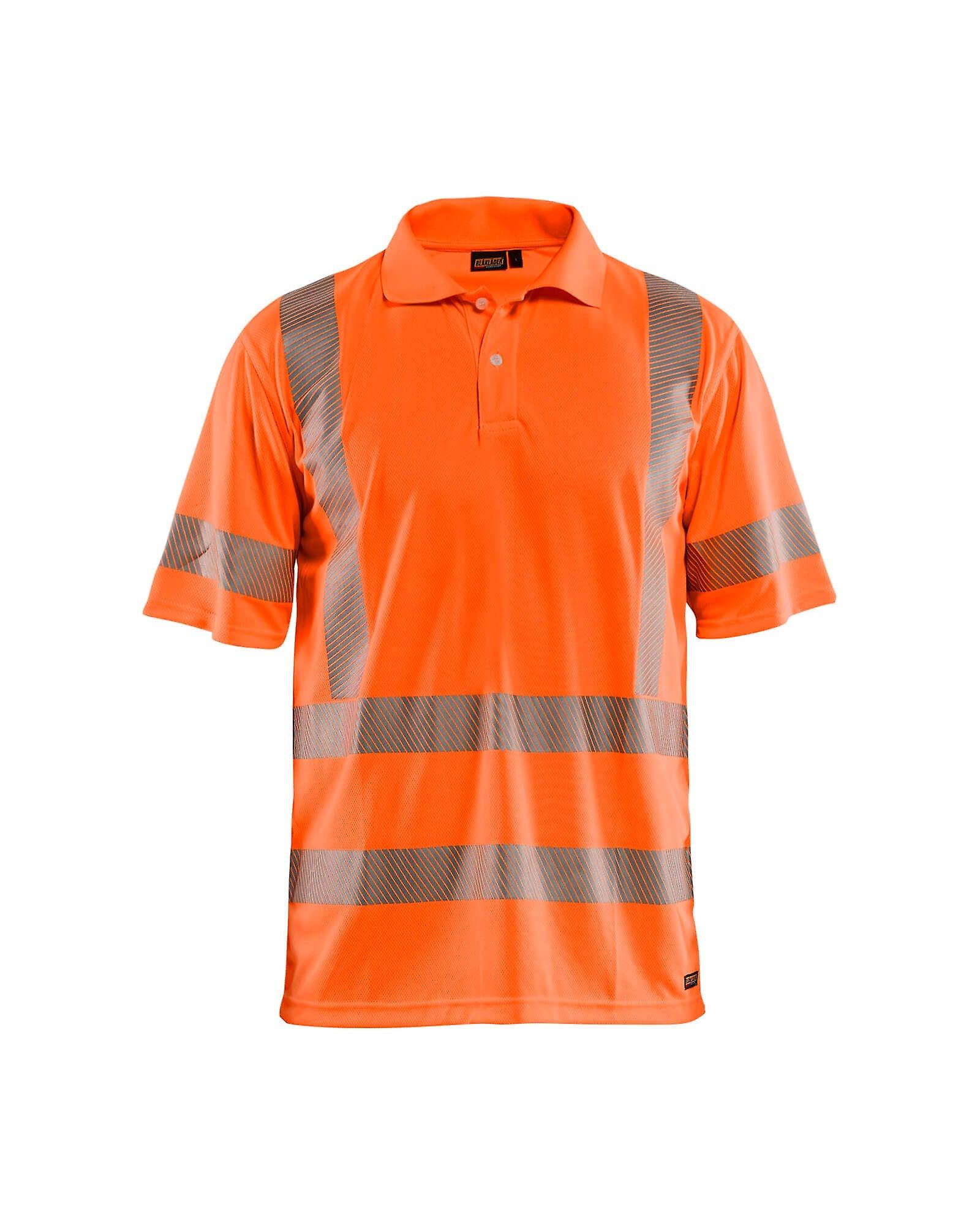 Blaklader Men's Orange 3428 Hi-Vis Polo Shirt Anti-Odour Uv Protection - (34281013) Extra