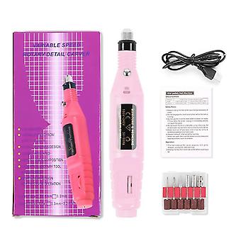 Sale 7 Colors Nail Drill Set Nail Polisher USB Professional Portable Electric Nail Polisher Manicure Drill Nail Tool~16440