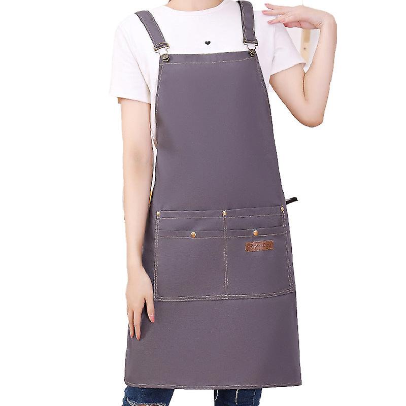 Kitchen Cooking Apron Chef Women Men Apron Canvas Waterproof Net Red