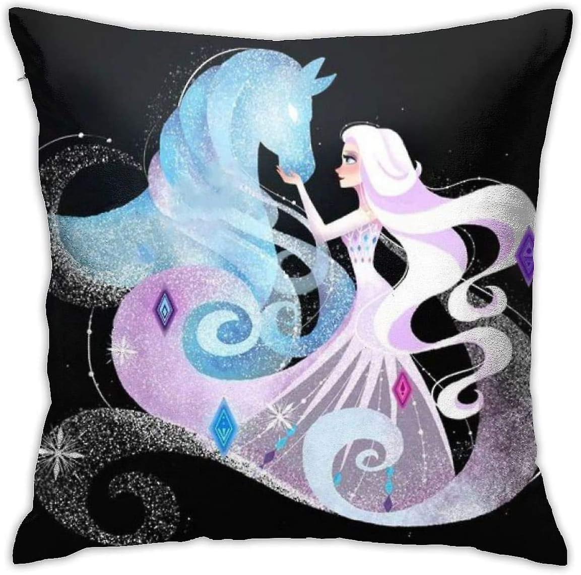 スロー枕カバーアイシャプリンセス枕カバークッションケースソファベッドチェアホームデコレーション用。(18x18インチ)AA-2584の