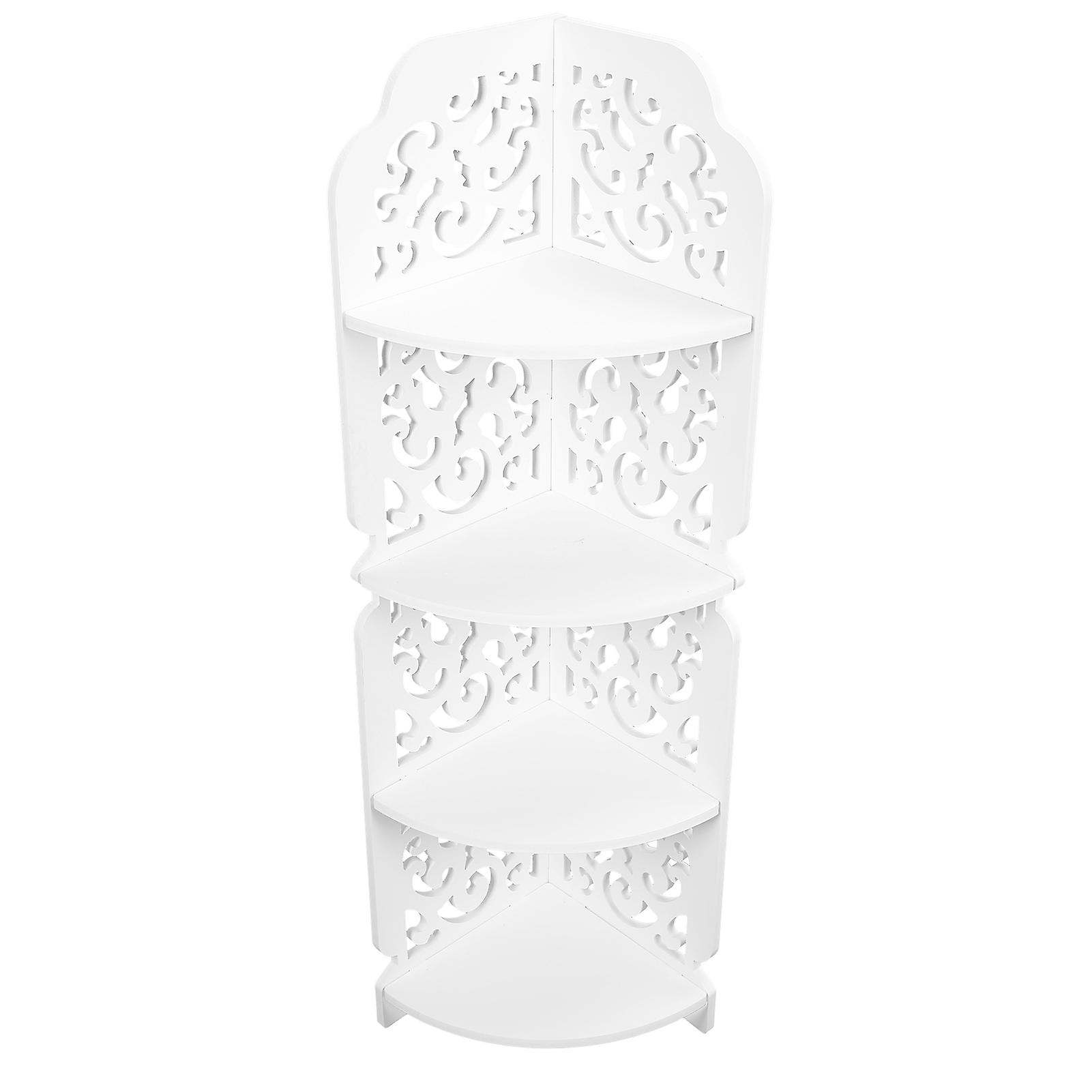 Modern Wooden Storage Unit Cube 4 Tier Strong Bookcase Shelf Display