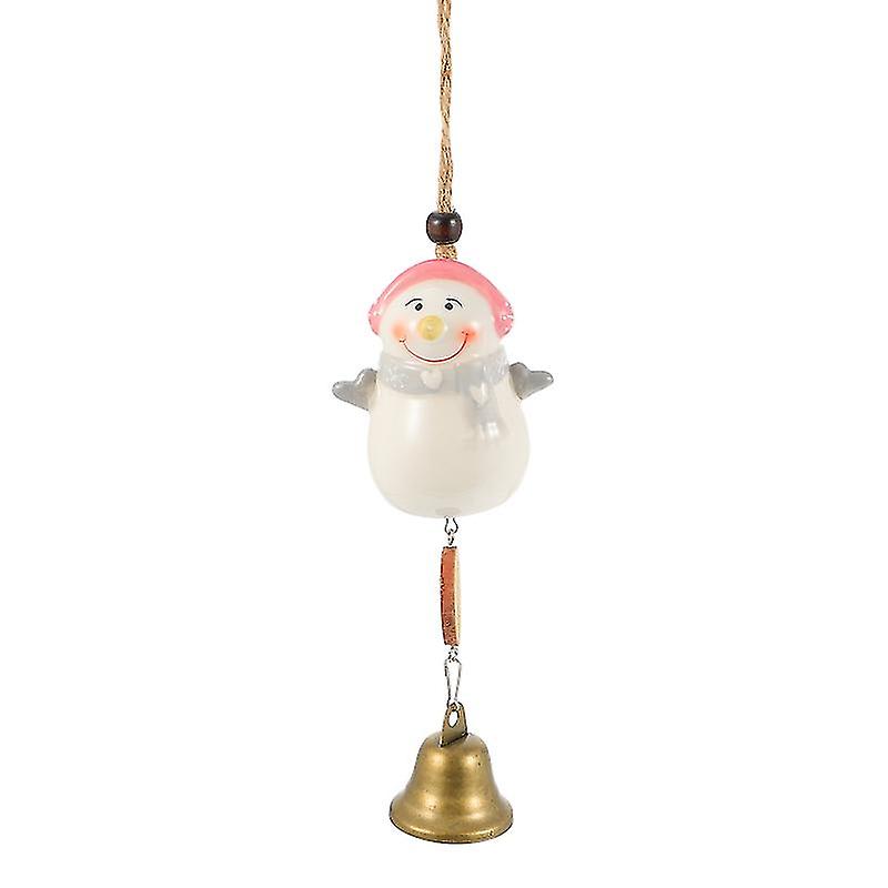 1pcs Ceramic Snowman Wind Chime