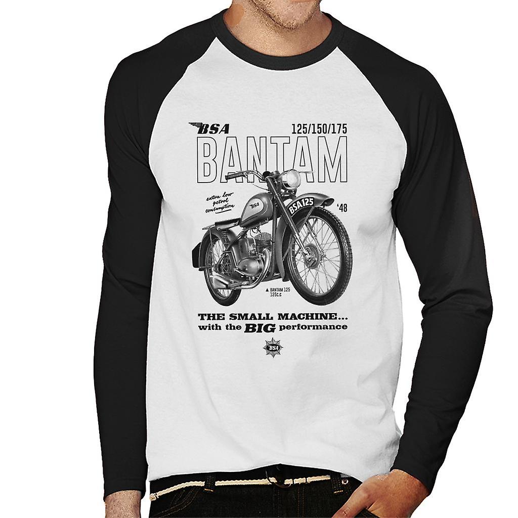 BSA Bantam Small Machine Big Performance Men's Baseball Long Sleeved T-Shirt