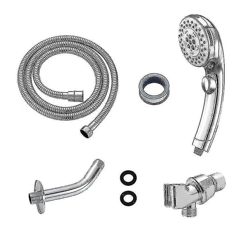 Push button hand shower set, bathroom multifunction pressure shower nozzle, (shower set)