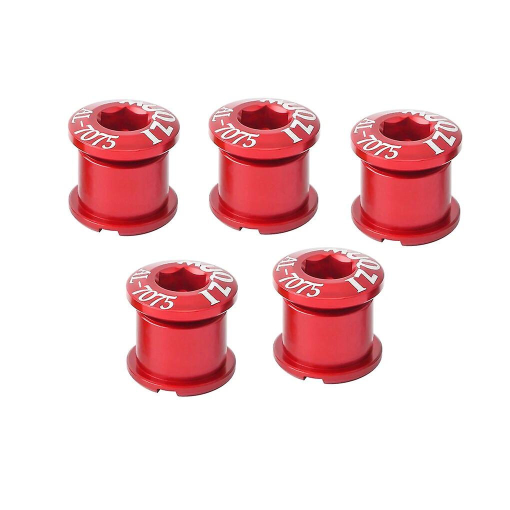 5 قطع مسامير الدراجة الجذعية الترباس والصواميل كيت آلة مسامير الدراجات الجبلية الدراجات الملحقات لمجموعة الكرنك لوحة واحدة أحمر