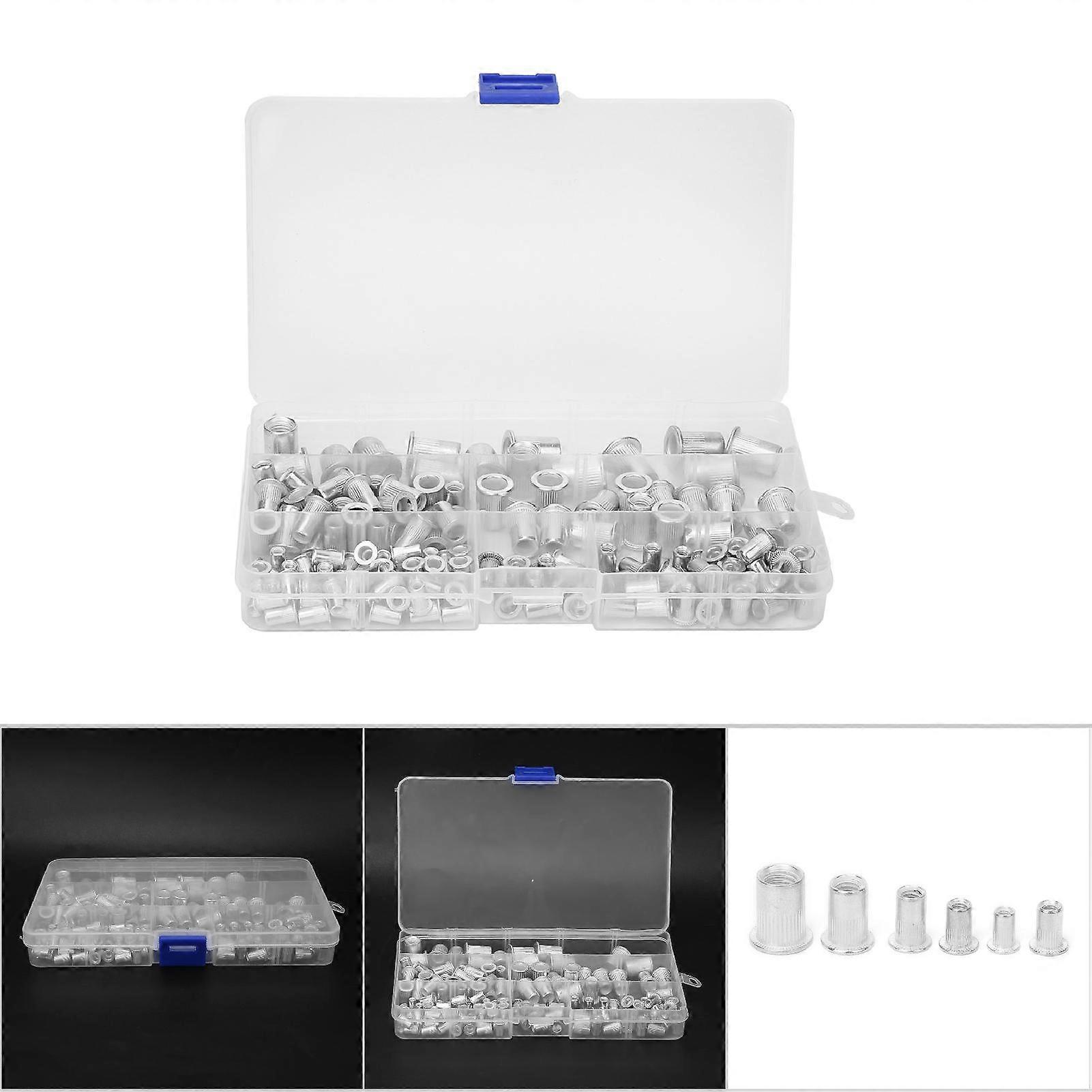 150PCS Aluminum Rivet Nut Insert Kit M3 M4 M5 M6 M8 Threaded