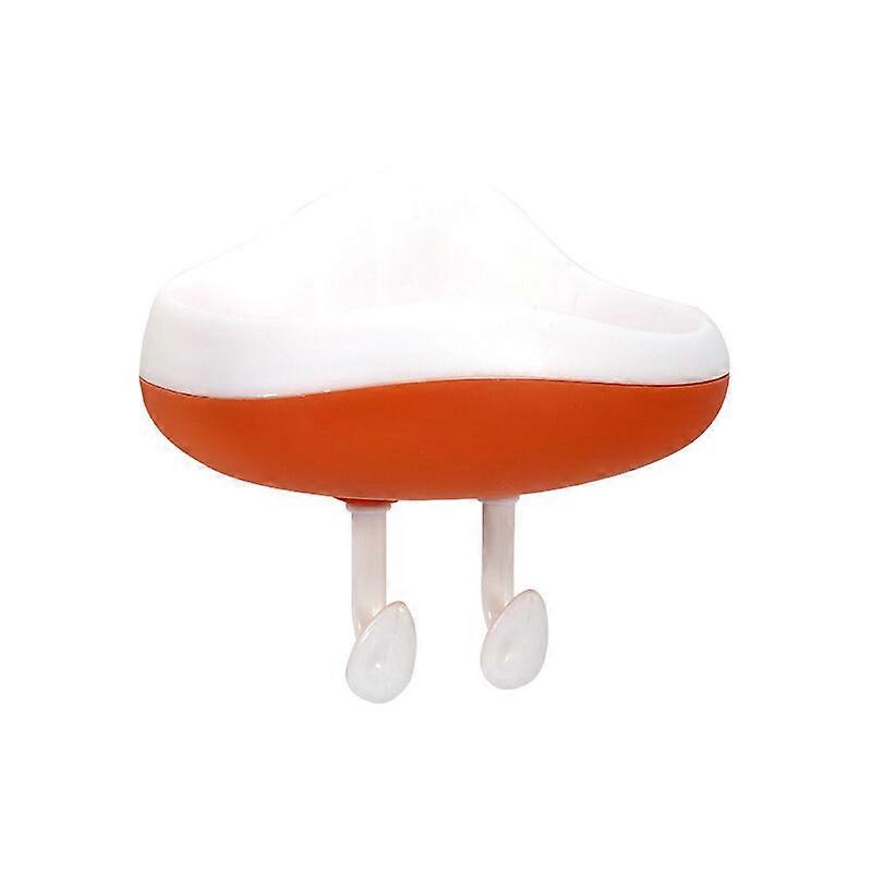 Wall Hanging Drainage Soap Box Cloud Shape Cartoon Hook No Drilling(White)