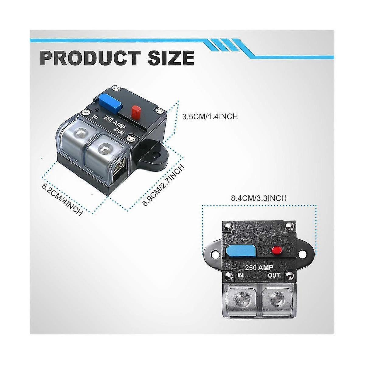 250 Amp High Amp Marine Rated Circuit Breaker For Boat Trolling Motor ...