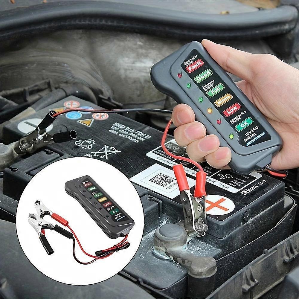 12V Universal Car Motorcycle Tester Fault Detector Battery Tester Digital AC Generator Tester Car Diagnostic Tool Car Repair