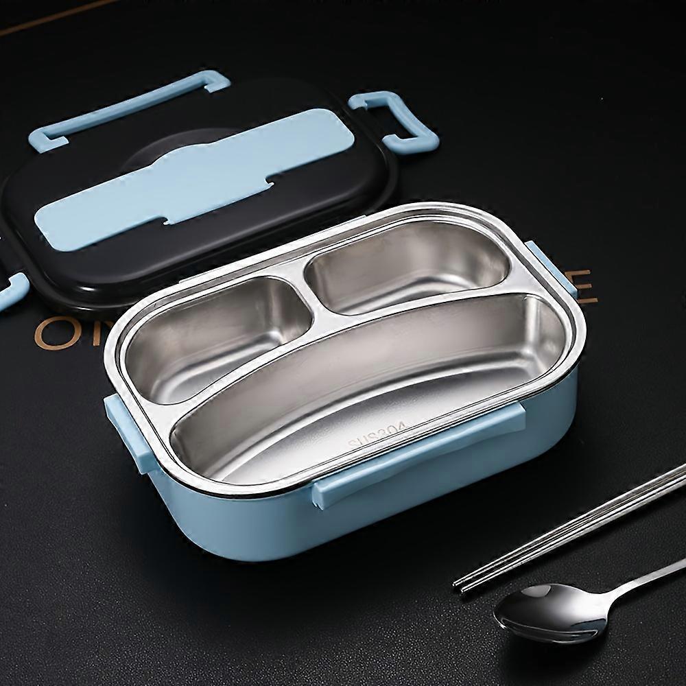 Premium Multifunctional Insulated Thermal Lunch Box - Square-Shaped, 304 Stainless Steel, Reusable, Thickened, Heated, Manual, with Lid and Cutlery -