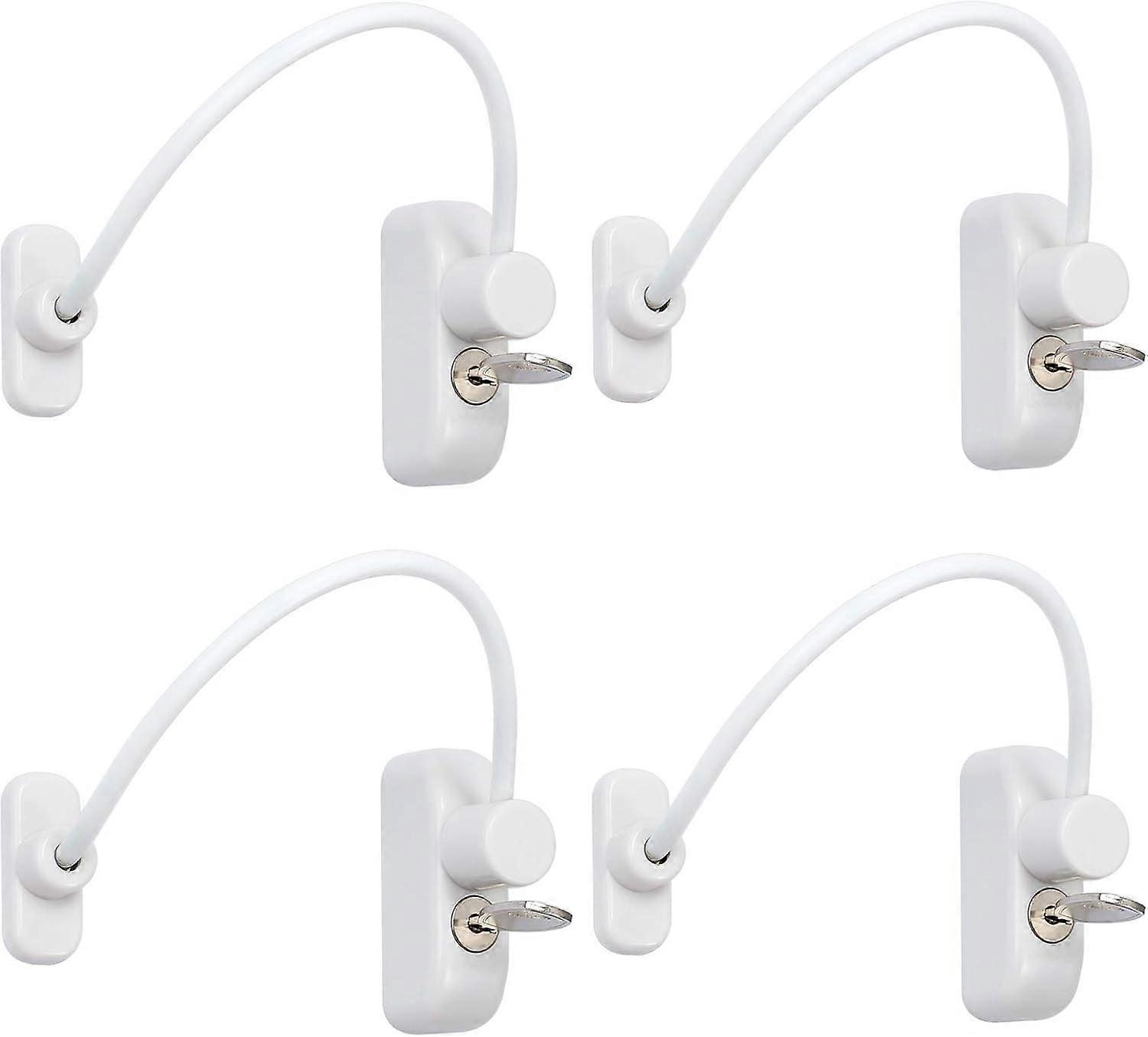 4pcs Window Door Stay Lock Sliding Door Baby Child Safety Safety Lock Cable Catch Wires with Stainle