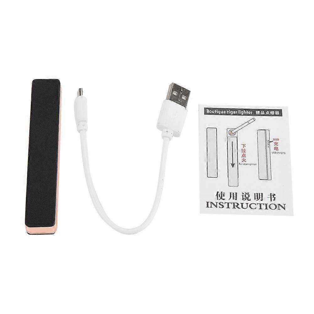 USB Rechargeable Windproof Mini Portable Electric Cigarette Lighter Black