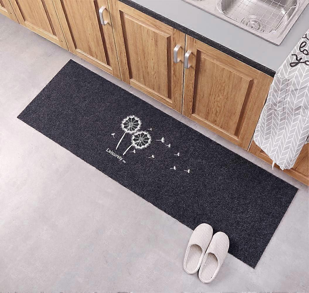 Paillasson, tapis d'entre antidrapant, nombreux motifs au choix, Grau Lwenzahn, 40 x 120 cm