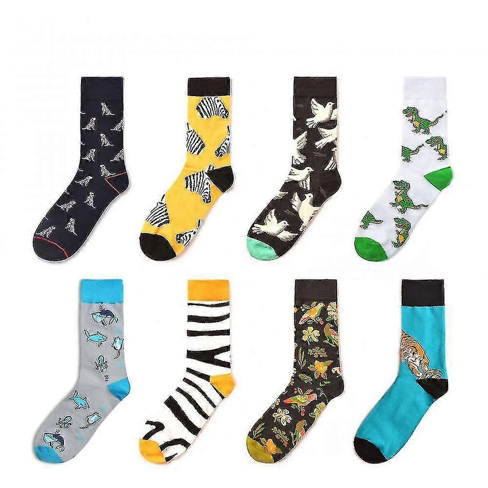 fun patterned crew socks for men( )