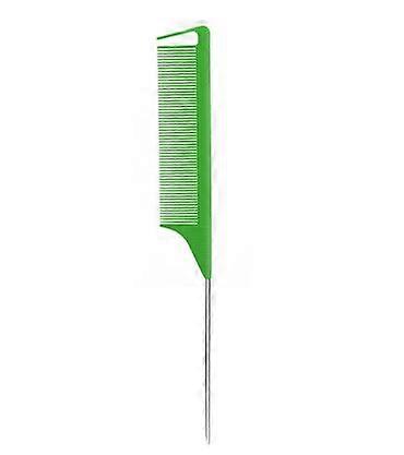 1PCS green hair pick comb with pointed tail