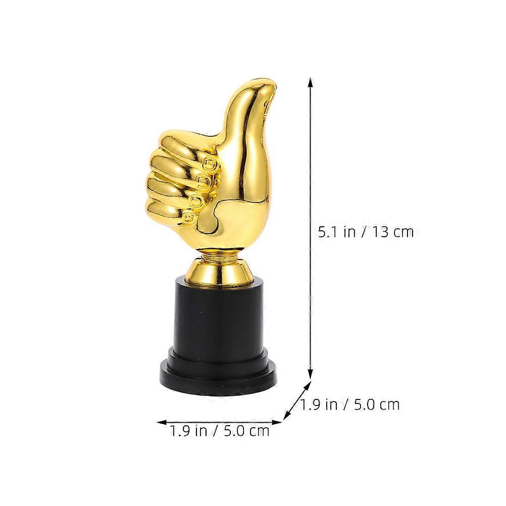 3Pcs Thumb Shaped Competition Trophy Decorative Trophy Decor Kindergarten Trophy Model