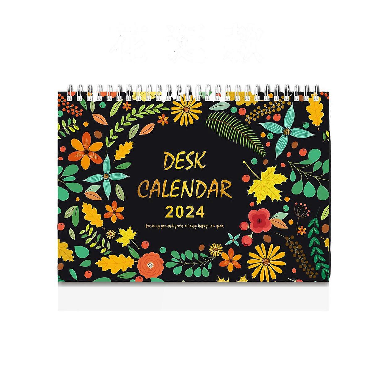 Desk Calendar 2024, Monthly Desktop Calendar, Standing Flip Calendar(Jan. 2024 - Dec. 2024, 9" x 7..3")