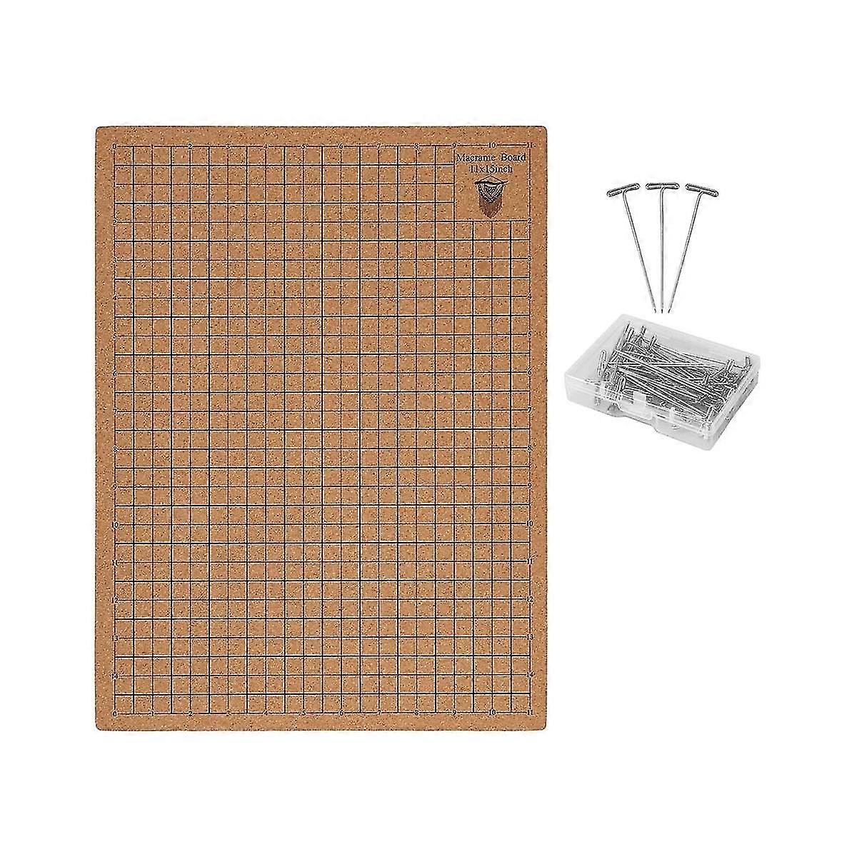 Macrame Board With Pins, 12x16in Portable Double Side Macrame Project Board With Grids,reusable Mac