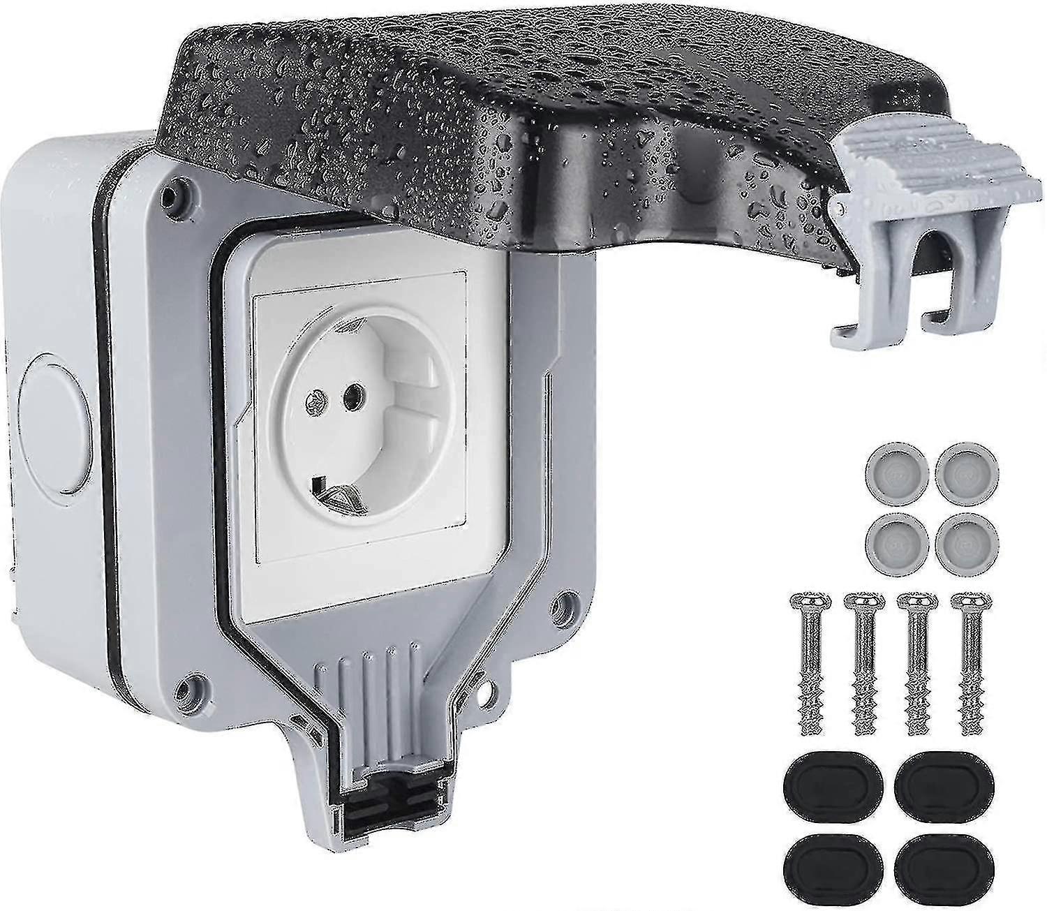 Ip66 Waterproof Outdoor Socket, Complete Power Socket, Waterproof Outdoor Socket