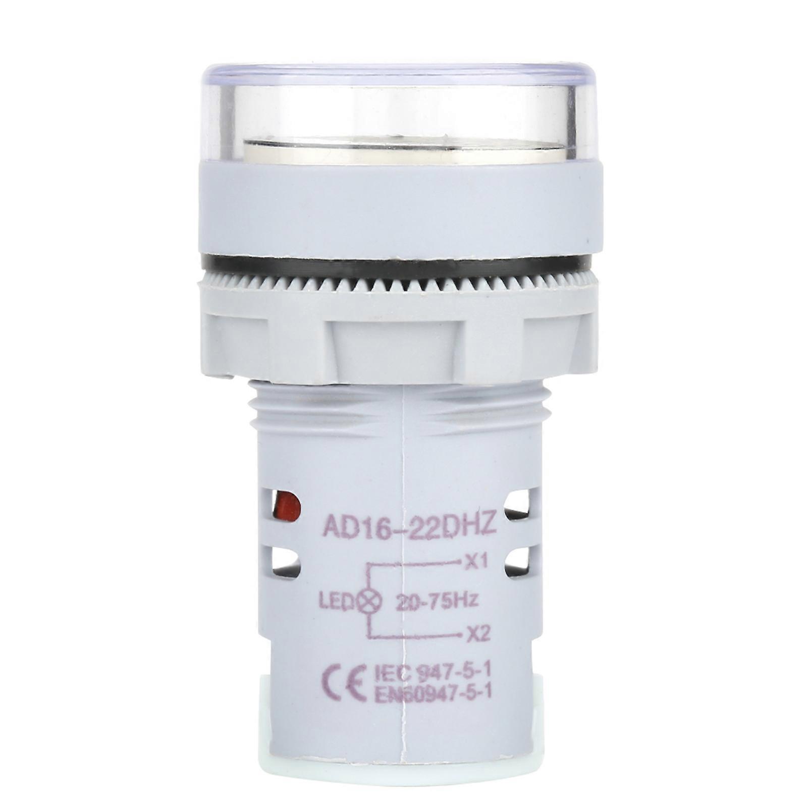 Round LED Digital Display Signal Ac Hertz Frequency Indicator Light AD16?22DSH (white)