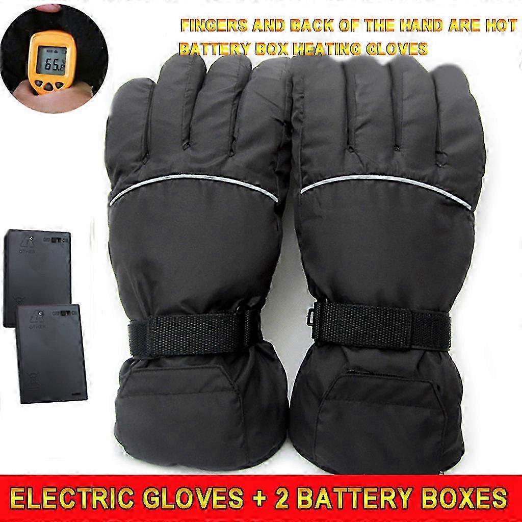 Christmas 4.5V Heated Polyester Motorcycle Gloves Warm & Safe (First Gear)
