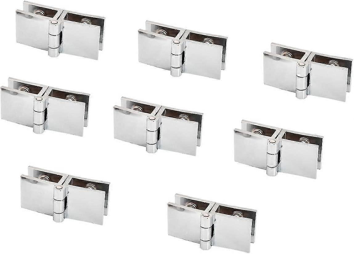 8 Pack Glass Door Hinges Adjustable Single Clamp