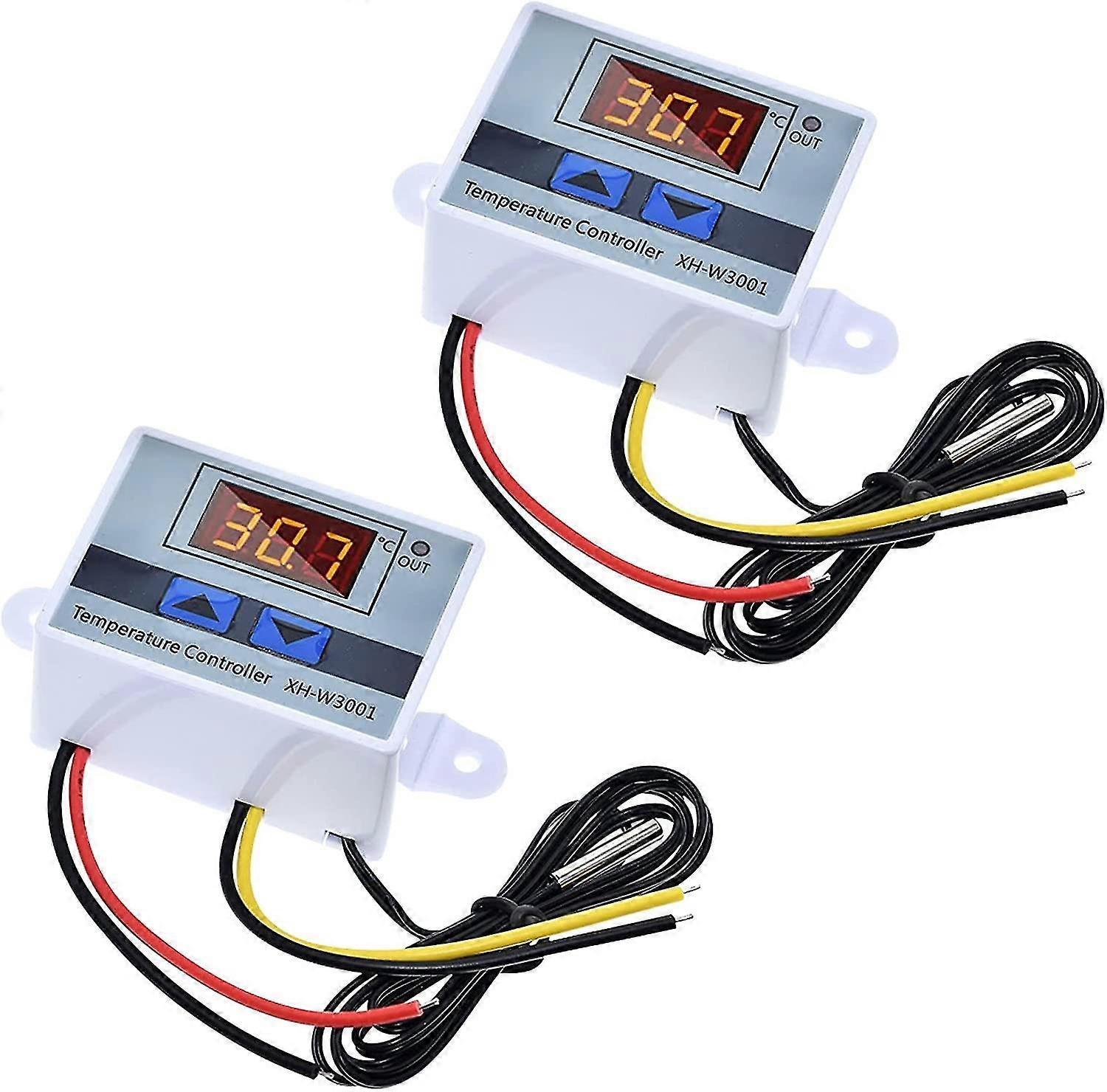2 Pack Led Digital Temperature Control Module With Waterproof Probe, Programmable Cooling Thermostat
