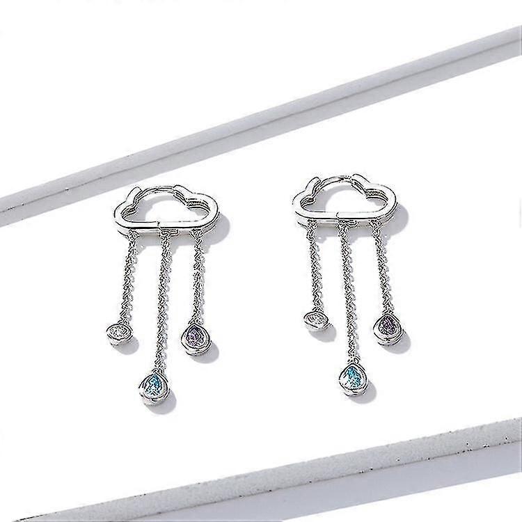 925 Sterling Silver Long Chain Earrings