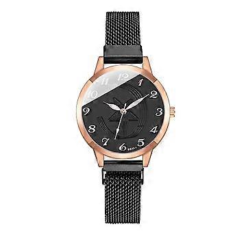 Juxiaoshou Jxs04 Ladies Kvarts Watch rustfrit stål Rem roterende Watch